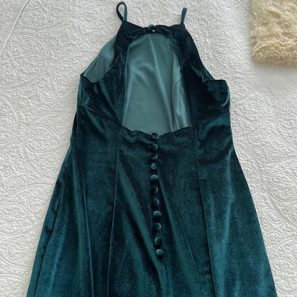 Long evening velvet dress
